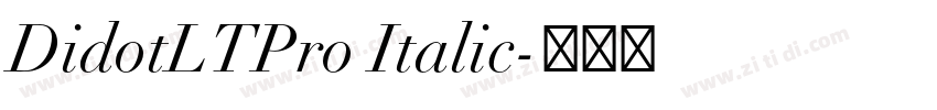 DidotLTPro Italic字体转换